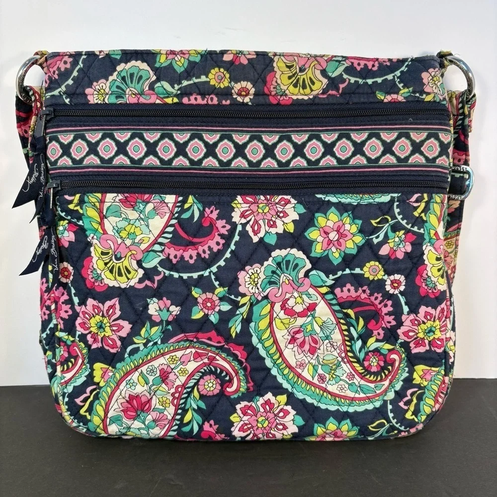 Vera Bradley Floral Paisley Quilted Crossbody Purse Bag